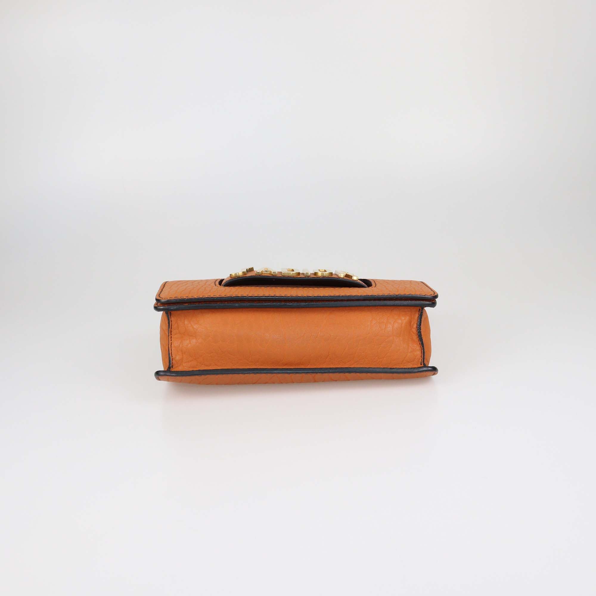 Christian Dior Brick Orange Leather Medium J'Adior Flap Bag