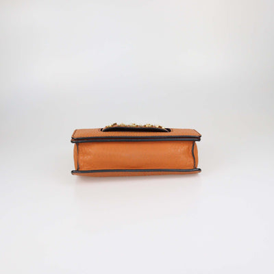 Christian Dior Brick Orange Leather Medium J'Adior Flap Bag