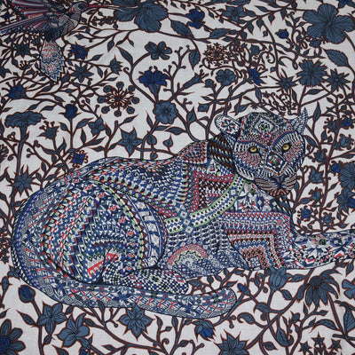 Hermes Multicolor Cashmere Silk Le Jaguar Et Le Colibri Shawl