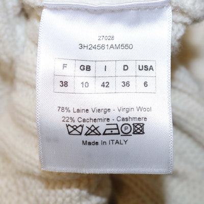 Christian Dior Wool Cashmere Blend Rope Cable Knit Sweater