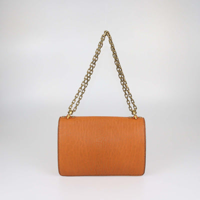 Christian Dior Brick Orange Leather Medium J'Adior Flap Bag