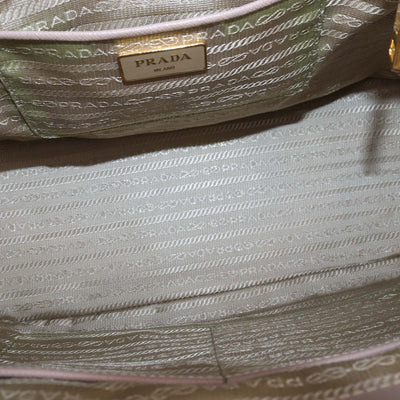 Prada Beige Saffiano Lux Leather Medium Double Zip Tote