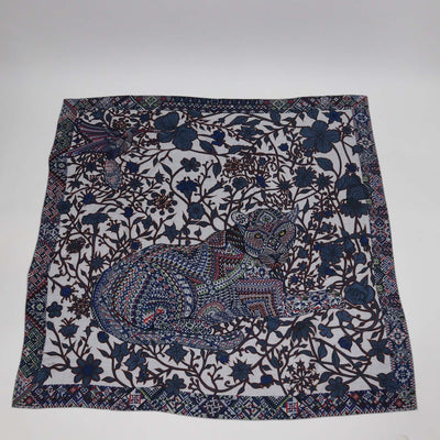 Hermes Multicolor Cashmere Silk Le Jaguar Et Le Colibri Shawl