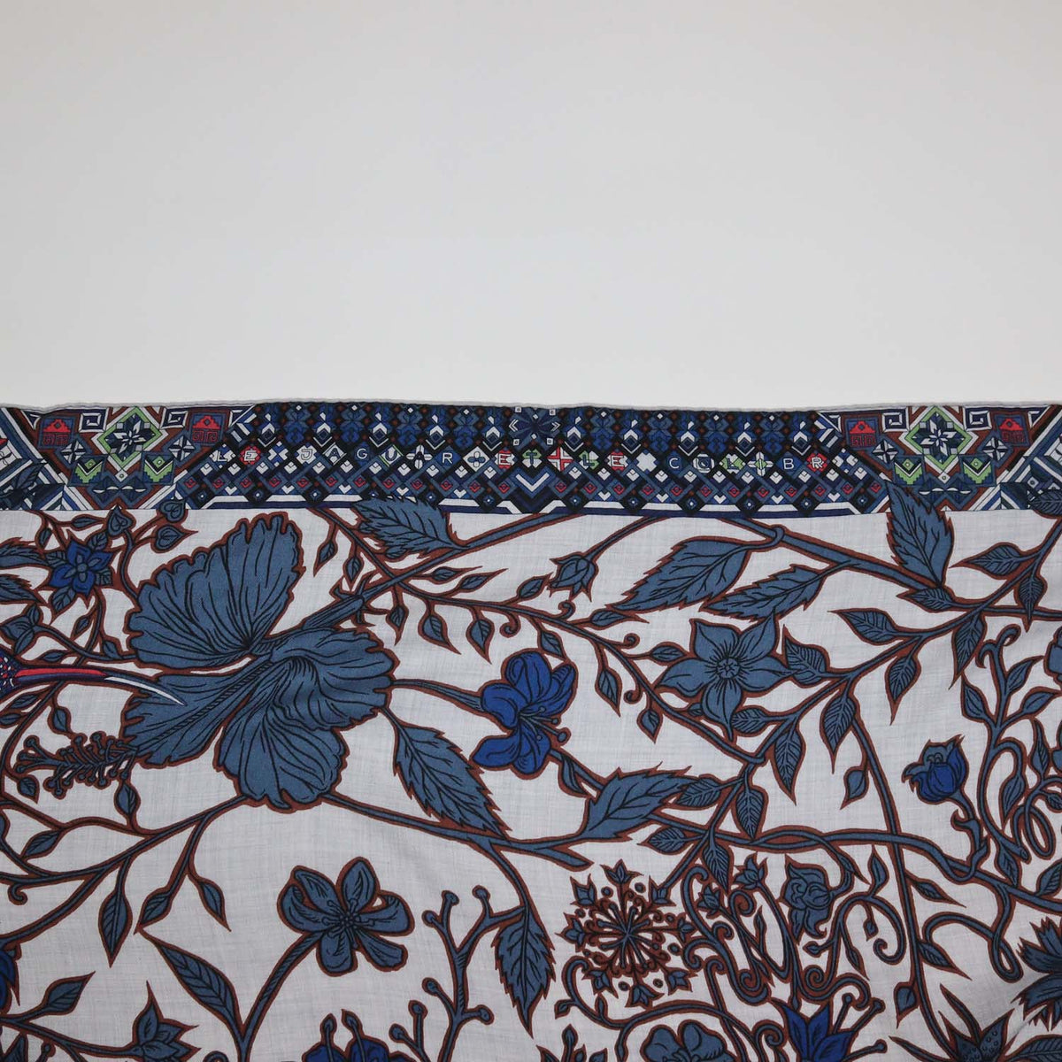 Hermes Multicolor Cashmere Silk Le Jaguar Et Le Colibri Shawl