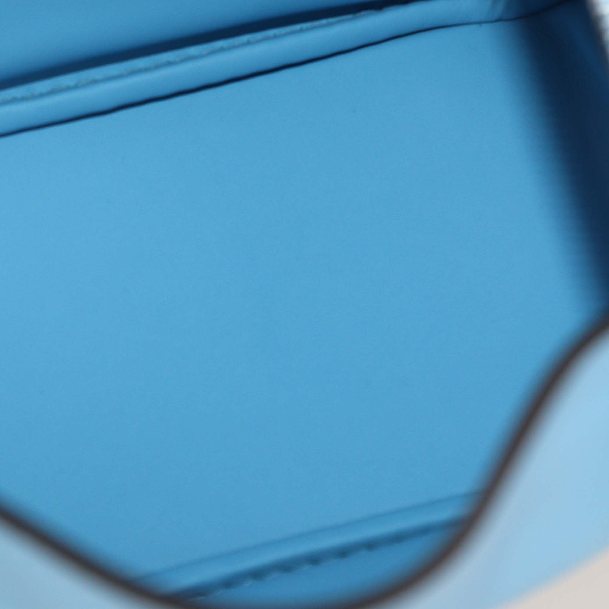 Hermes Bleu Celeste Swift Leather Mini Lindy II PHW Shoulder Bag