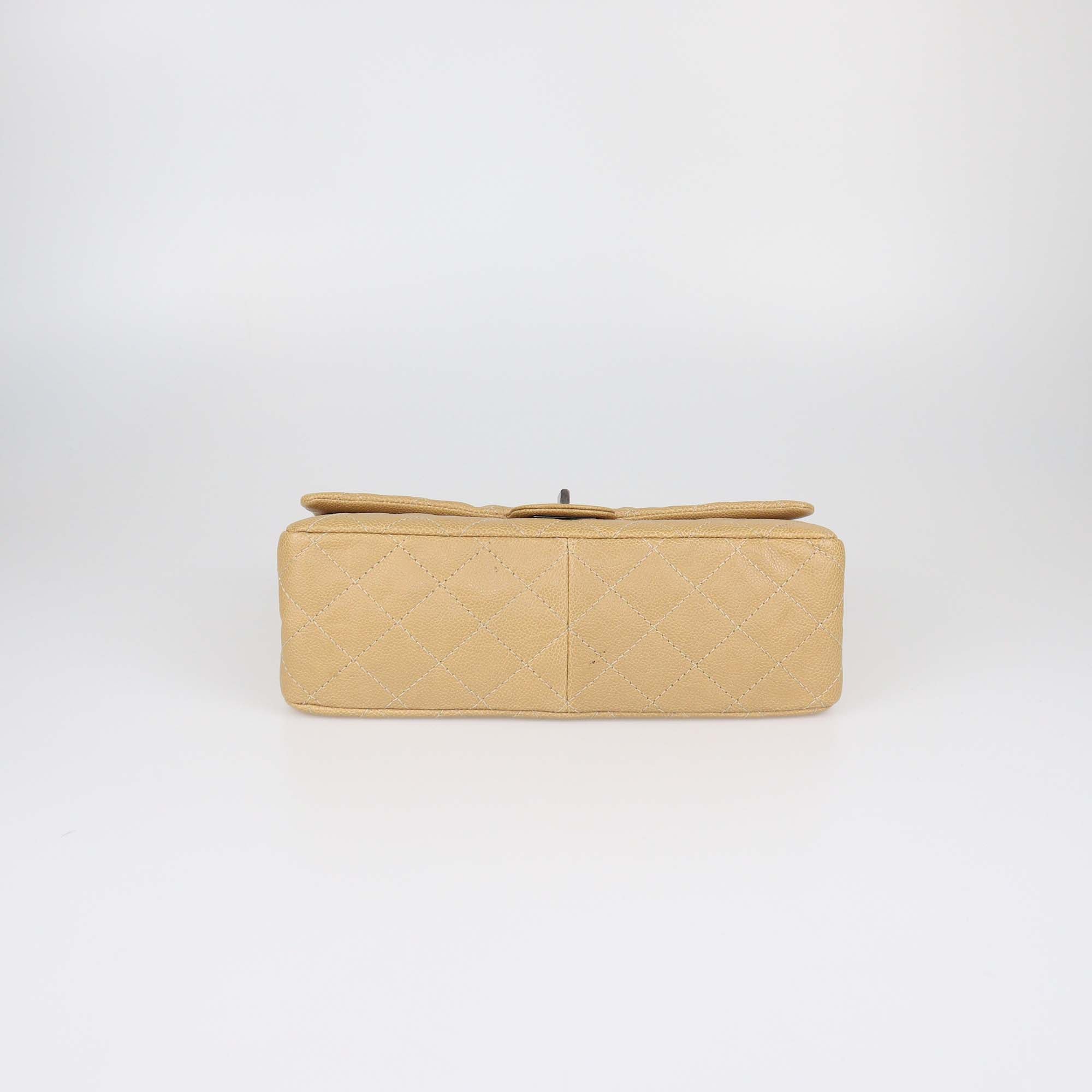 Chanel Beige Quilted Caviar Leather 226 Reissue 2.55 Flap Bag