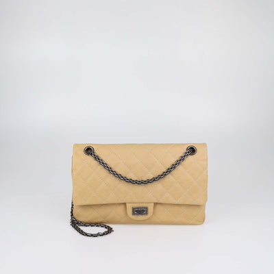Chanel Beige Quilted Caviar Leather 226 Reissue 2.55 Flap Bag
