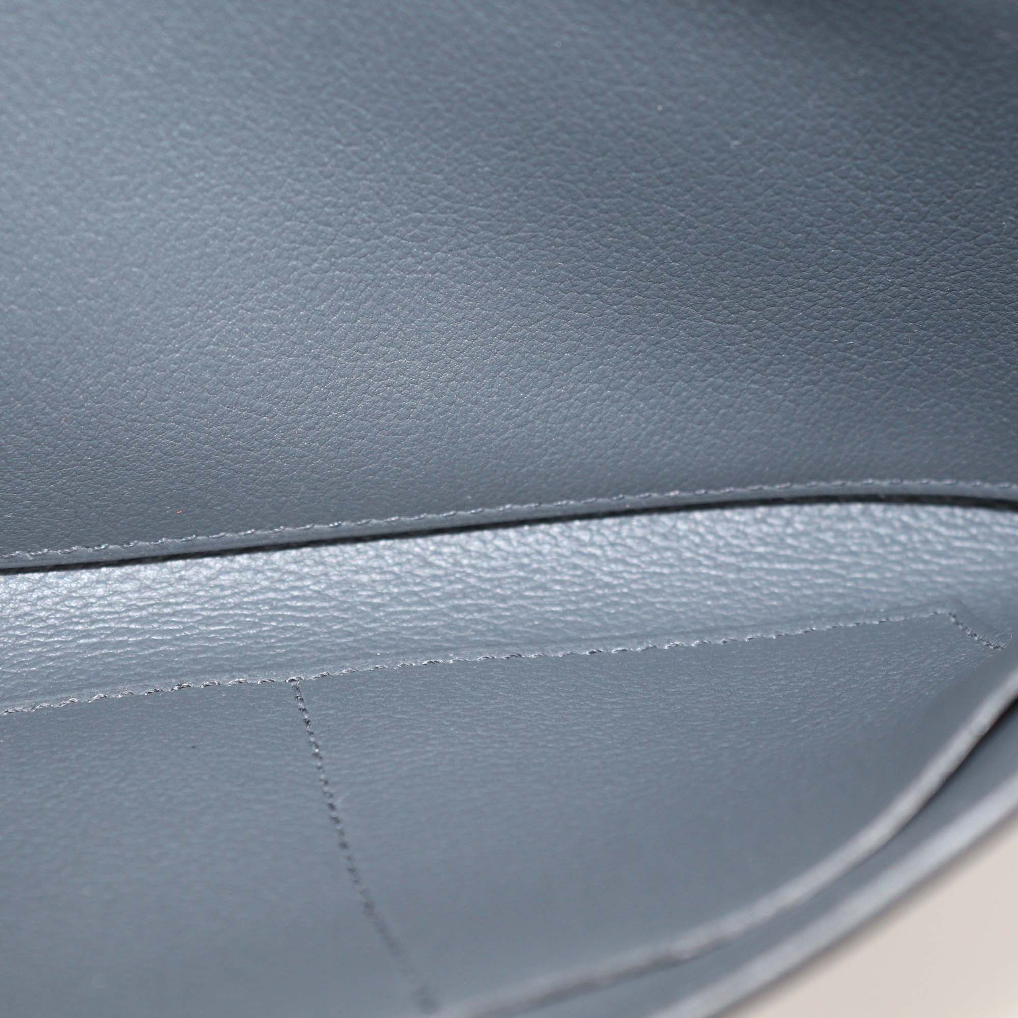 Hermes Grist Misty Evercolor Leather Kelly Wallet To Go PHW