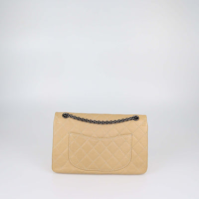 Chanel Beige Quilted Caviar Leather 226 Reissue 2.55 Flap Bag