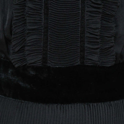 Diane Von Furstenberg Black Jersey Ruffled Jour Mini Dress