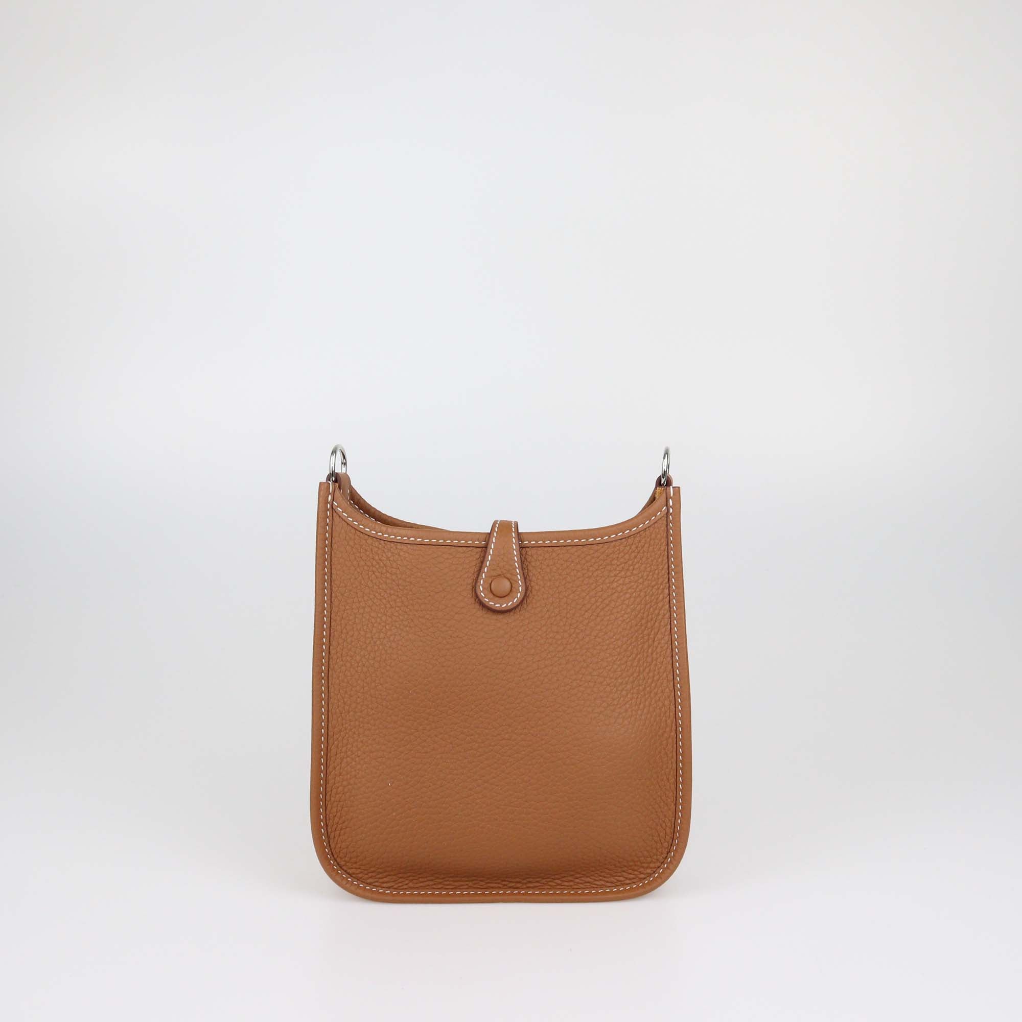 Hermes Gold Clemence Leather Evelyne TPM Bag
