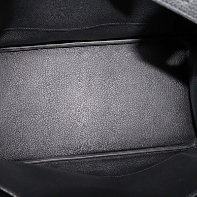 Hermes Black Togo Leather Rose Gold Hardware Birkin 30 Bag