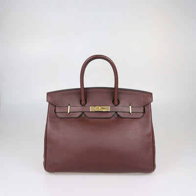 Hermes Havane Togo Leather Gold Hardware Birkin 35 Bag