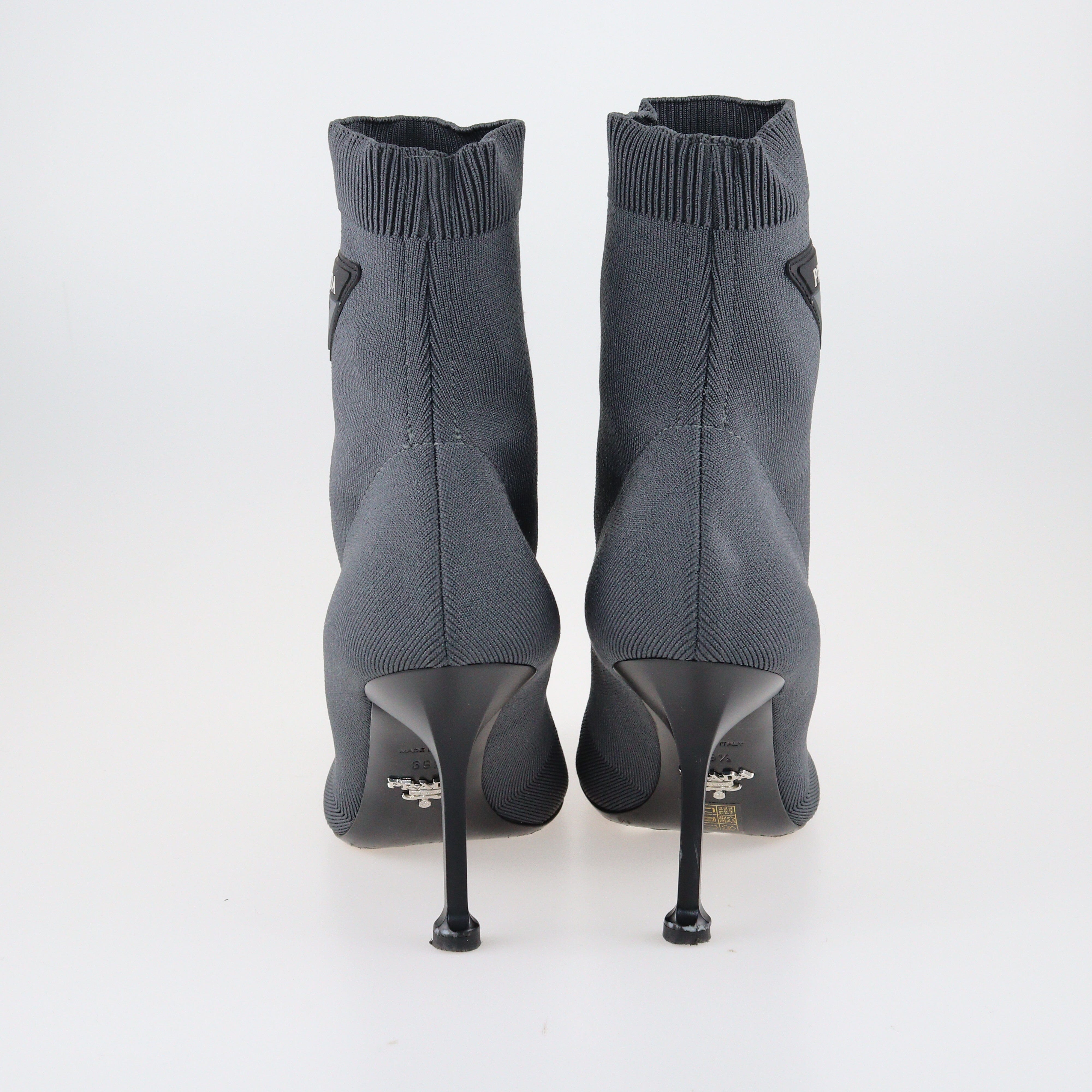 Grey Sock Boots Shoes Prada 