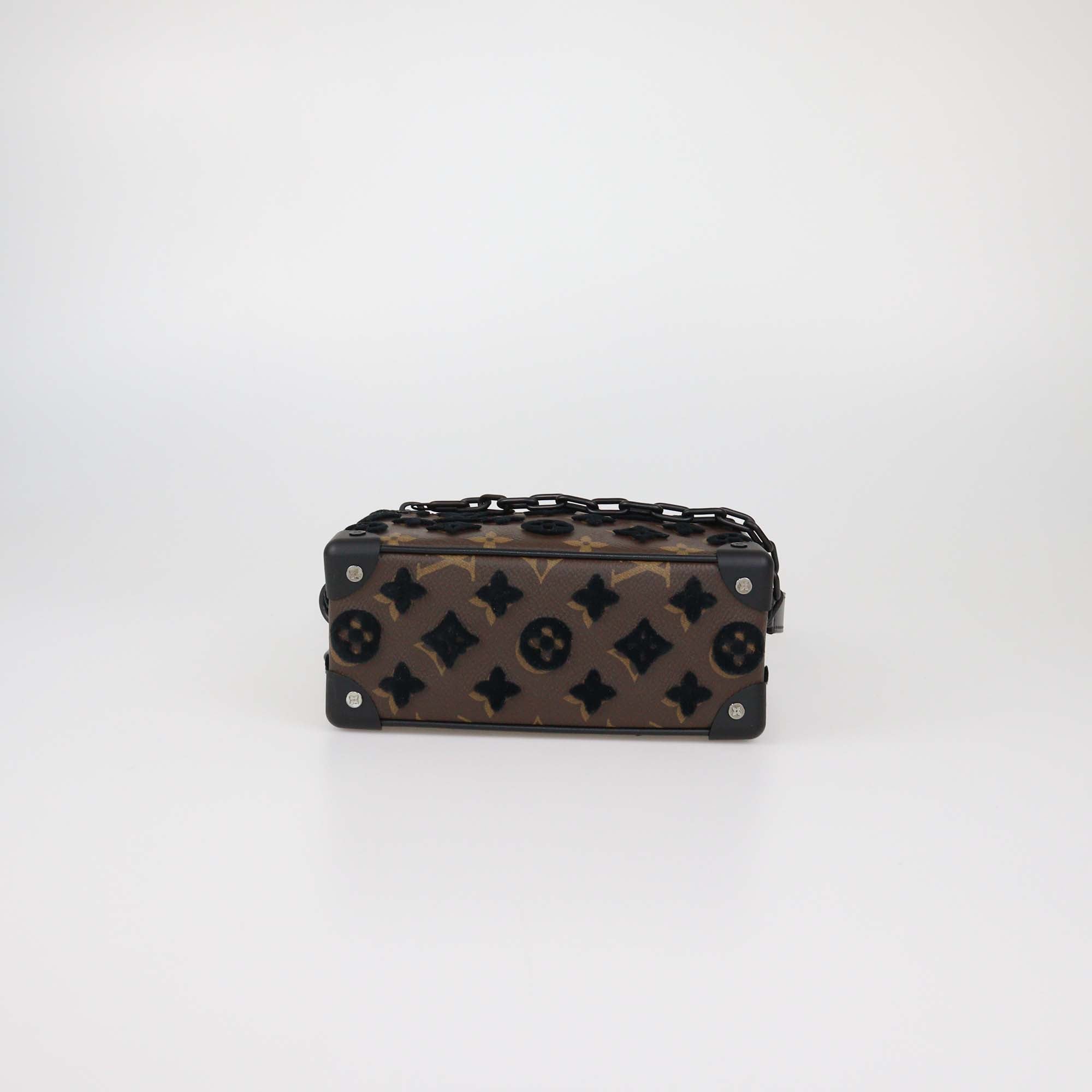 Louis Vuitton Black Velvet Monogram Canvas Mini Soft Trunk Bag