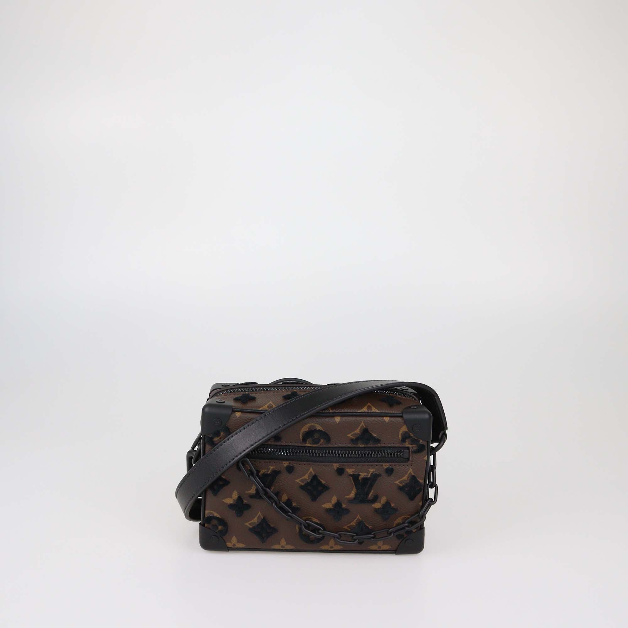 Louis Vuitton Black Velvet Monogram Canvas Mini Soft Trunk Bag