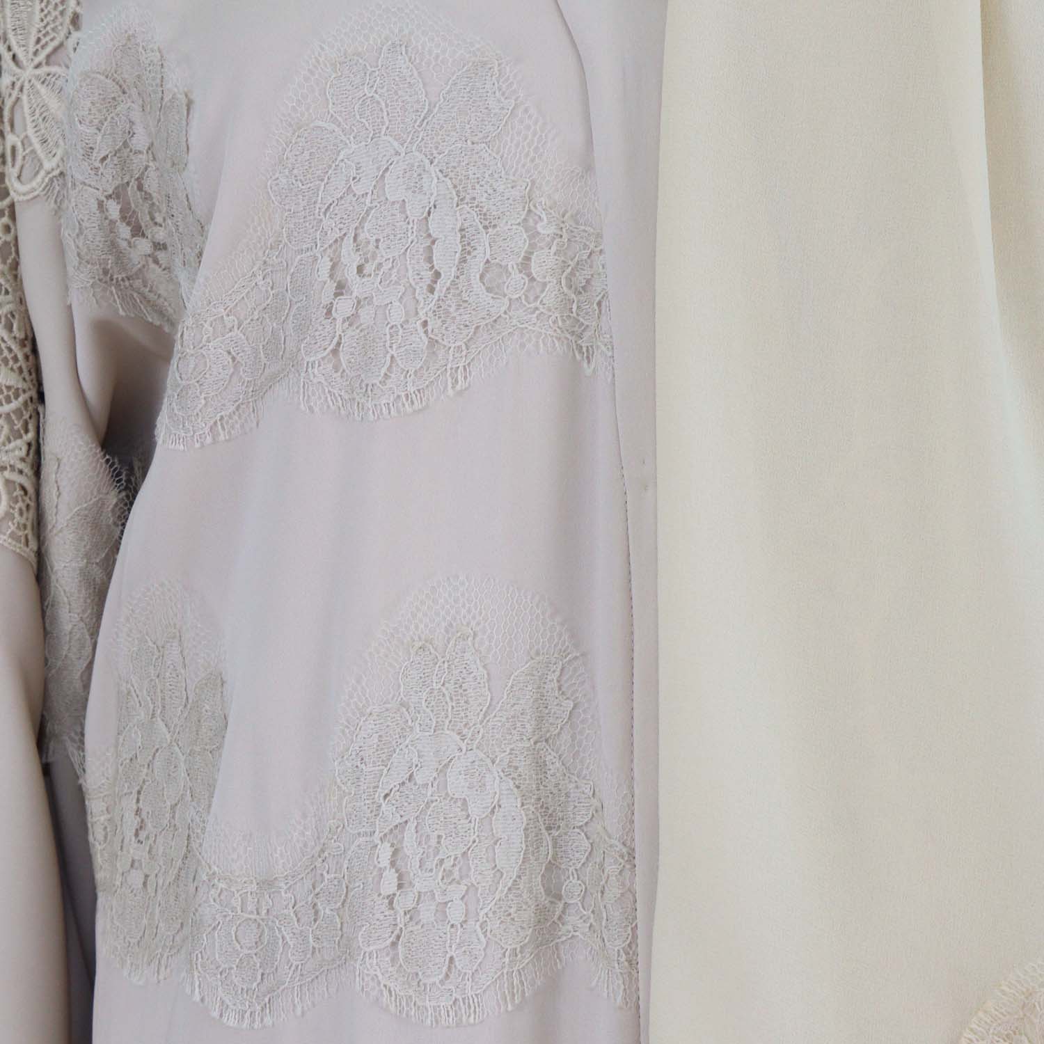 Dolce & Gabbana Beige Silk Blend Cape Abaya Dress