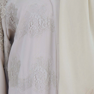 Dolce & Gabbana Beige Silk Blend Cape Abaya Dress