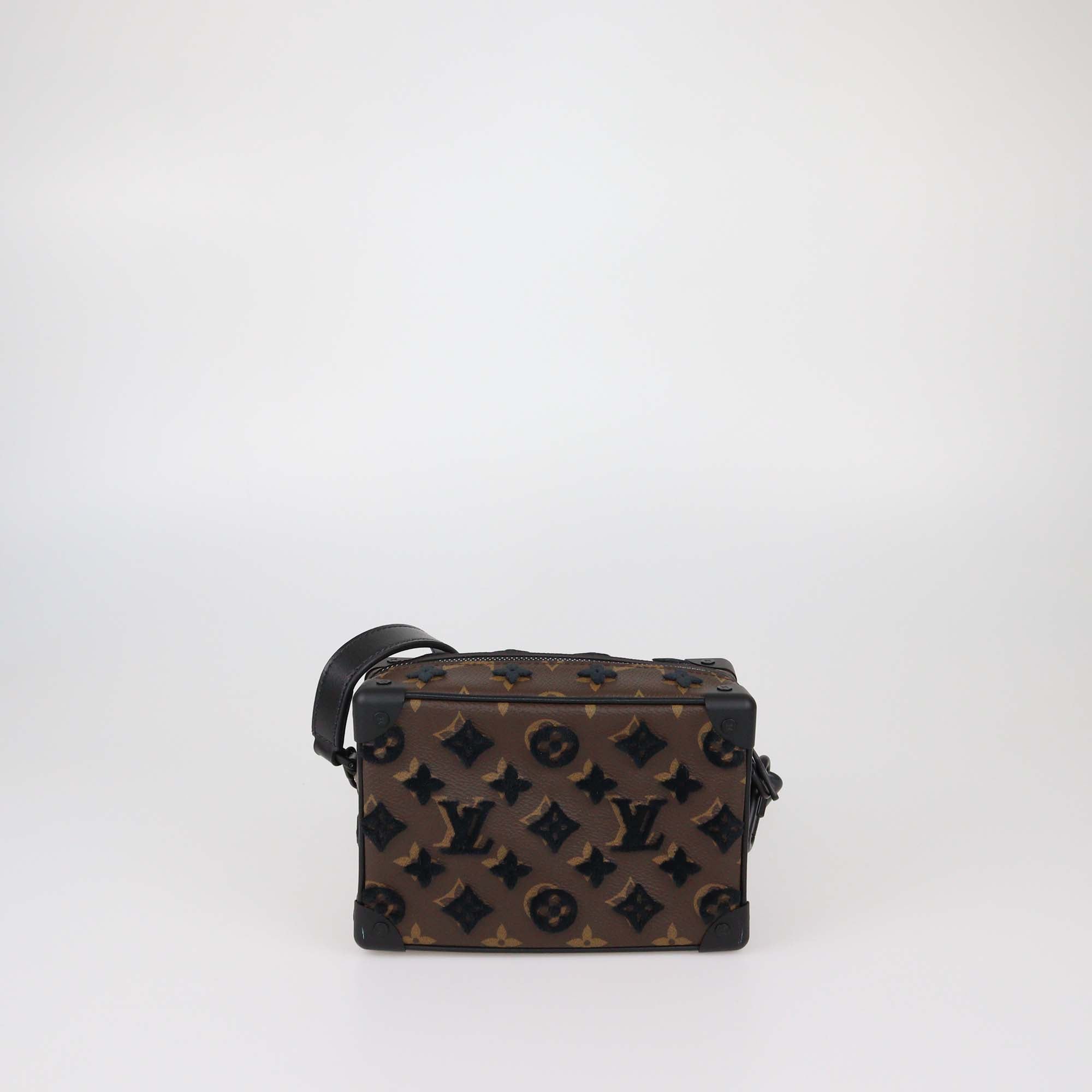 Louis Vuitton Black Velvet Monogram Canvas Mini Soft Trunk Bag