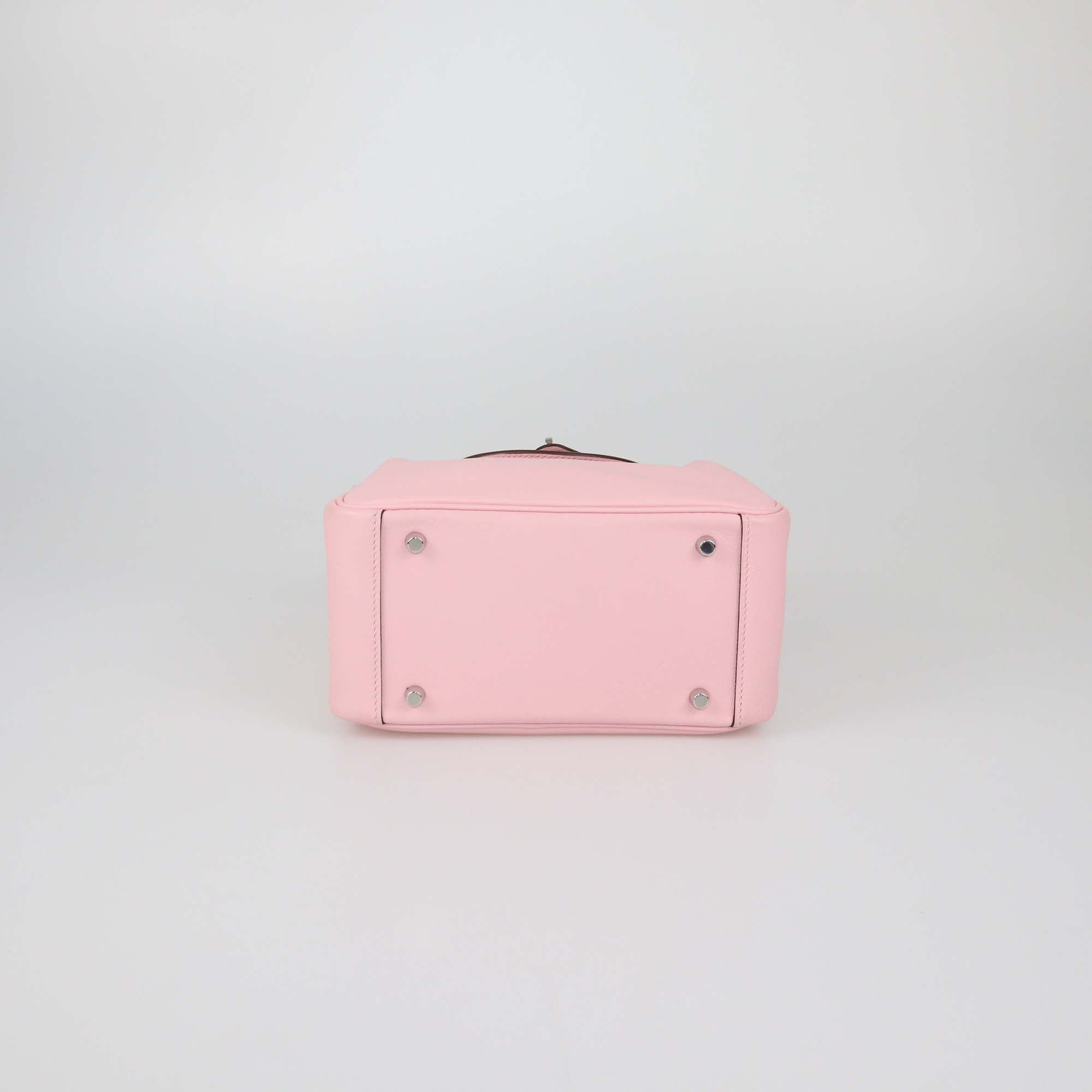 Hermes Rose Sakura Swift Leather Mini Lindy Bag