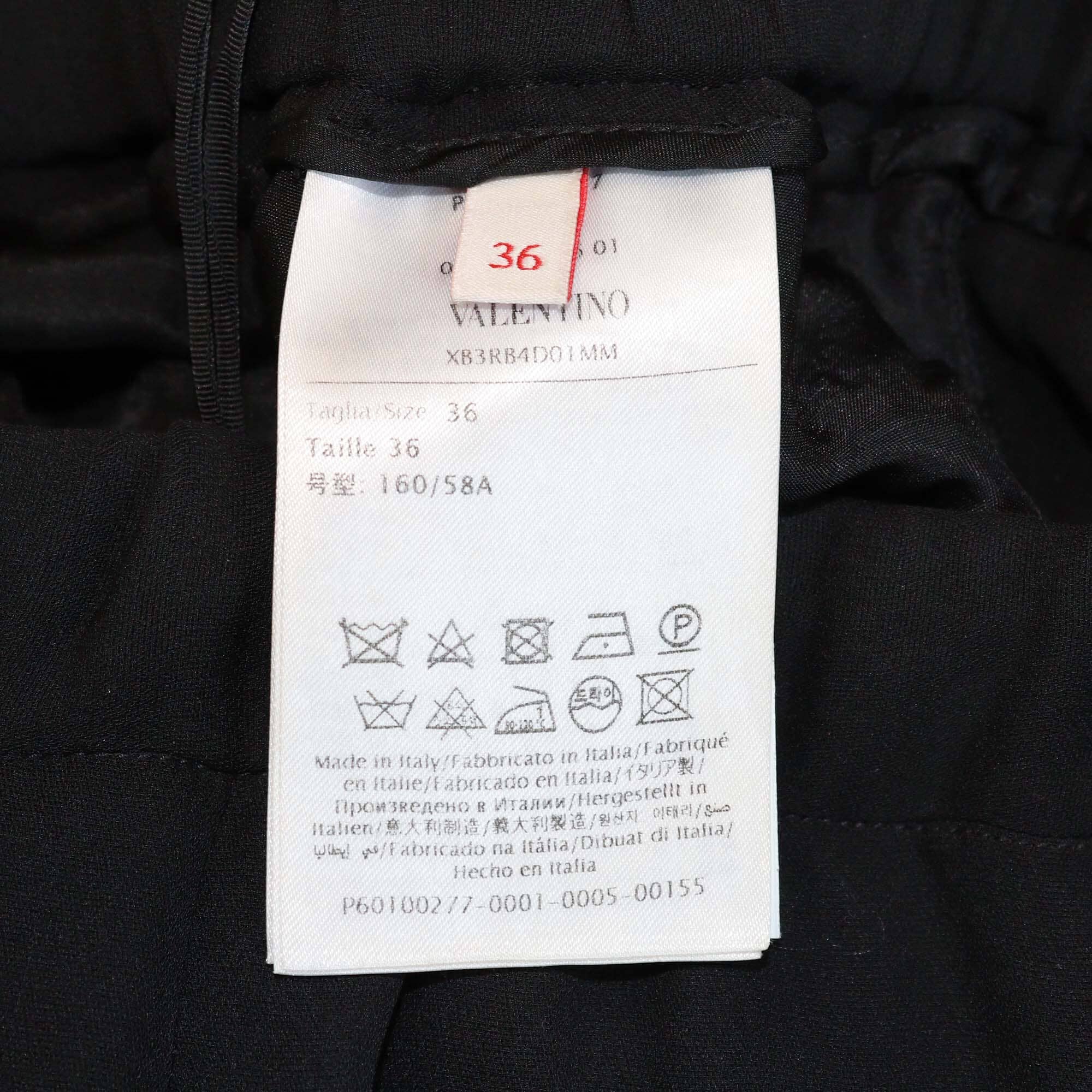 Valentino Black Drawstring Wide Leg Pants Womens Valentino 