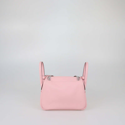 Hermes Rose Sakura Swift Leather Mini Lindy Bag