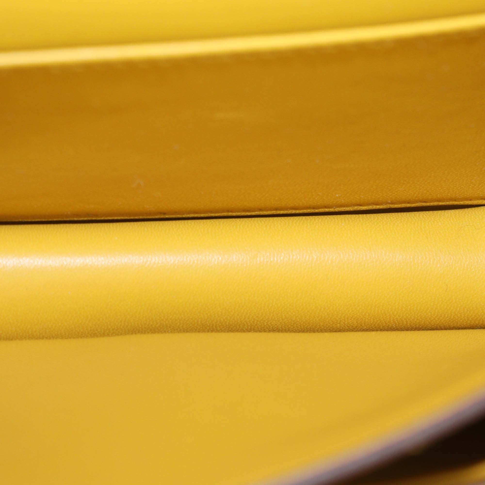 Hermes Jaune Amber Epsom Leather Mini Constance Bag