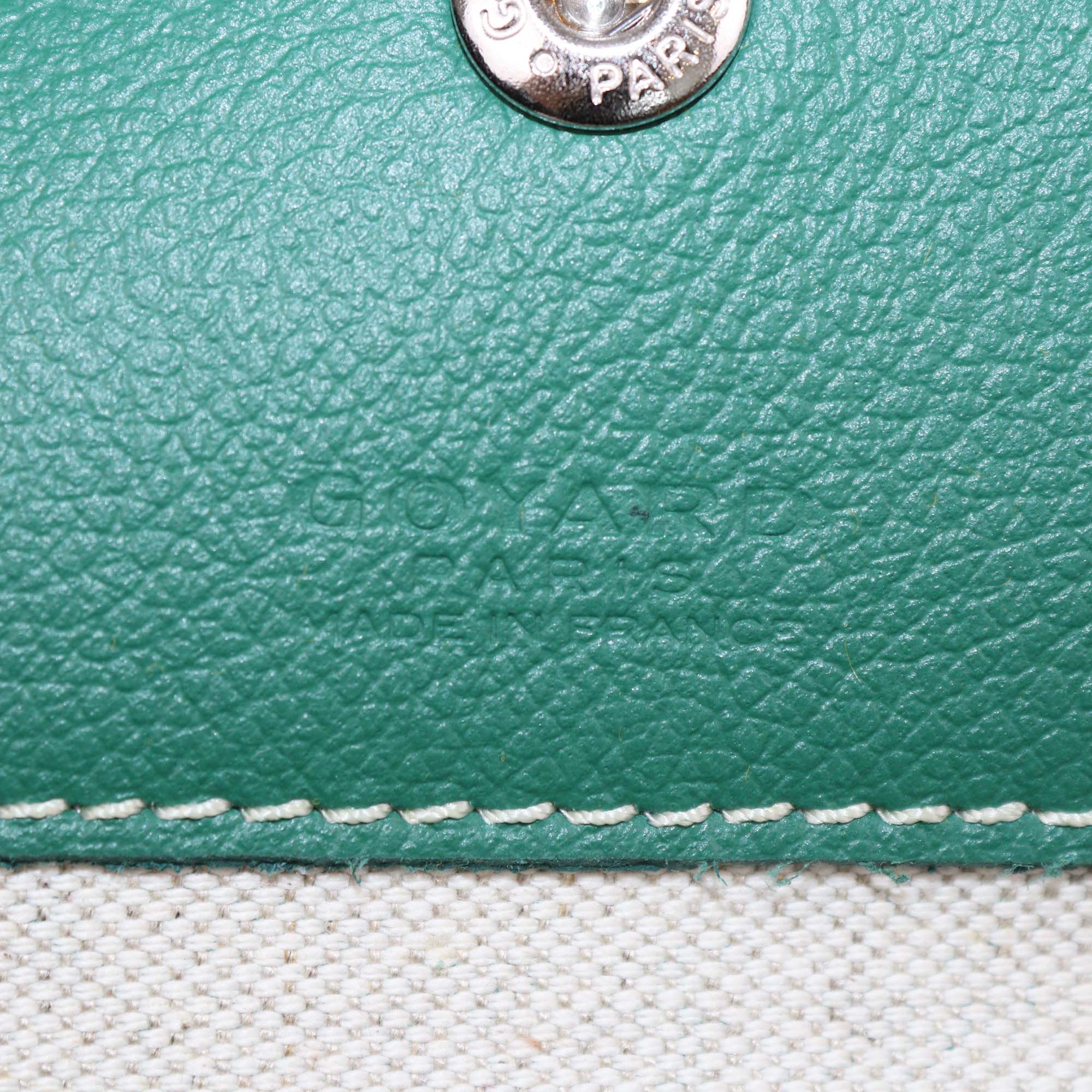 Goyard Green Goyardine Coated Canvas St Louis PM Tote