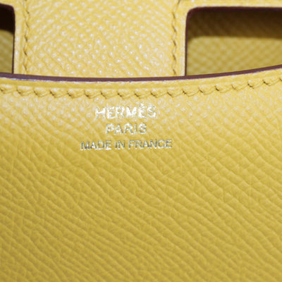 Hermes Jaune Amber Epsom Leather Mini Constance Bag