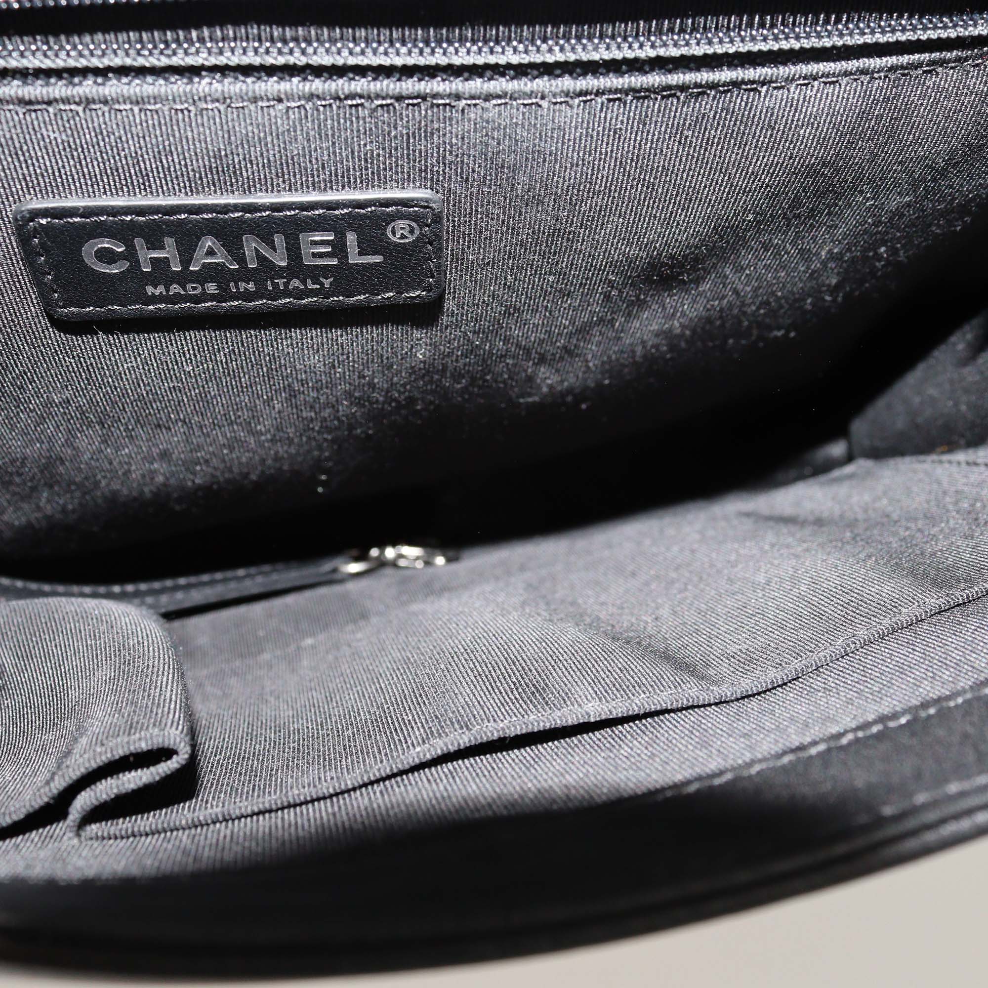 Chanel Black Quilted Leather Large Boy Flap Bag