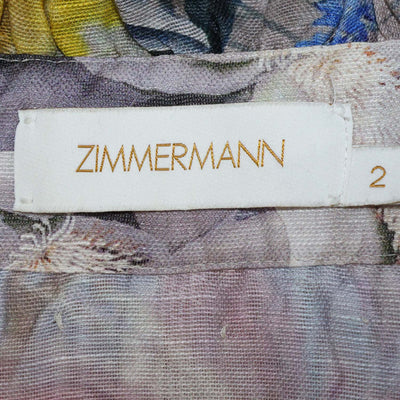 Zimmerman Multicolor Floral Print Linen and Silk Wild Botanica Blouse and Skirt Sets
