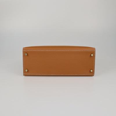 Hermes Gold Epsom Gold Hardware Kelly Sellier 28 Bag Womens Hermes 