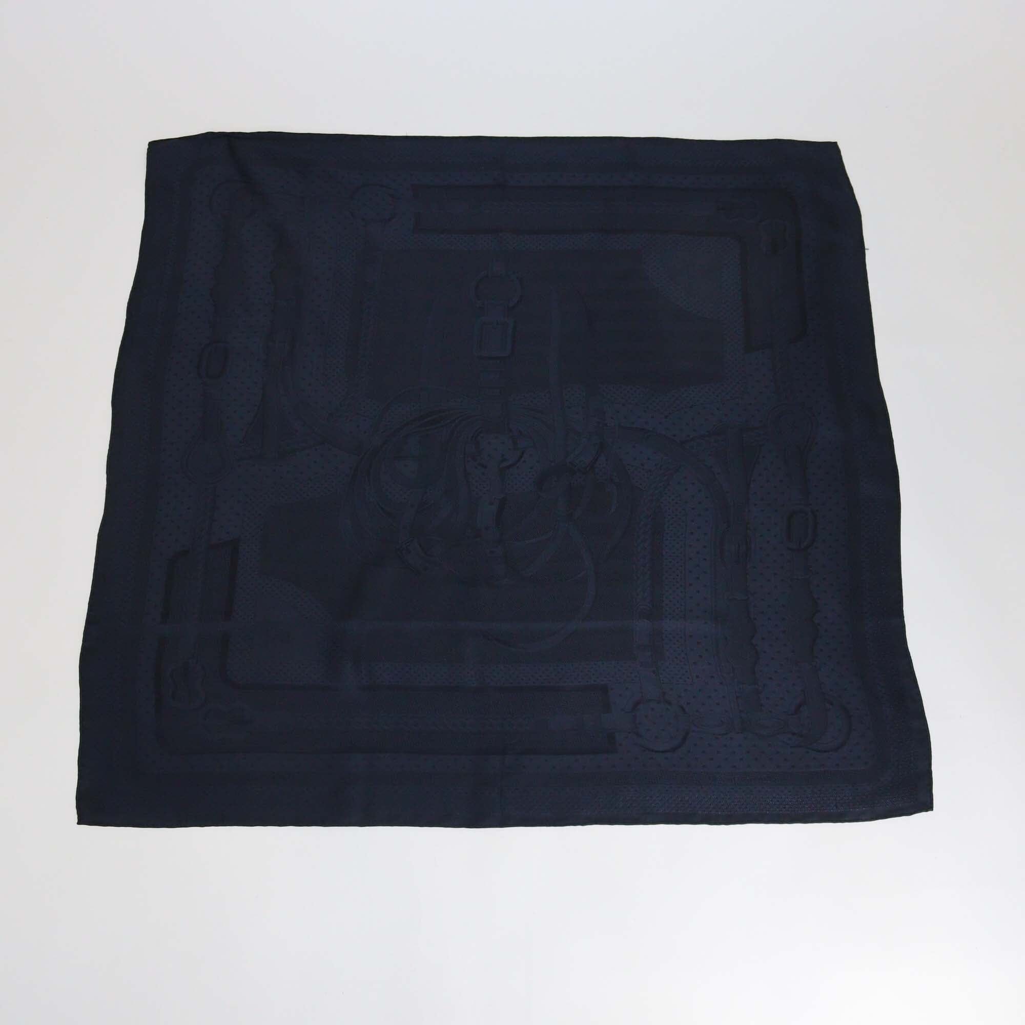 Hermes Ancre/Marine Coaching Print Scarf Womens Hermes 
