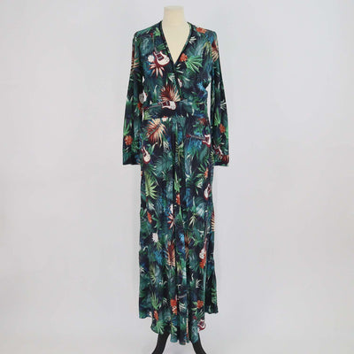Zadig & Voltaire Multicolor Print Jungle Roumi Long Dress