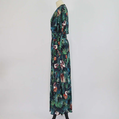 Zadig & Voltaire Multicolor Print Jungle Roumi Long Dress
