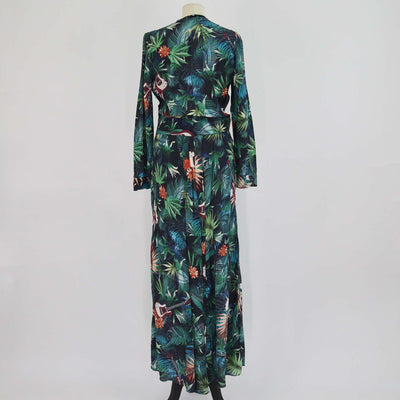 Zadig & Voltaire Multicolor Print Jungle Roumi Long Dress