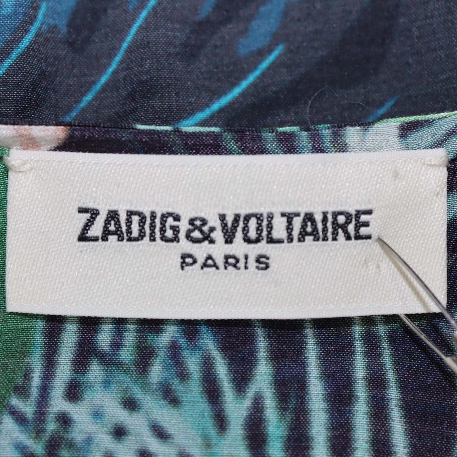Zadig & Voltaire Multicolor Print Jungle Roumi Long Dress