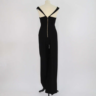 Roland Mouret Black Wool Blend Sleeveless Jumpsuit