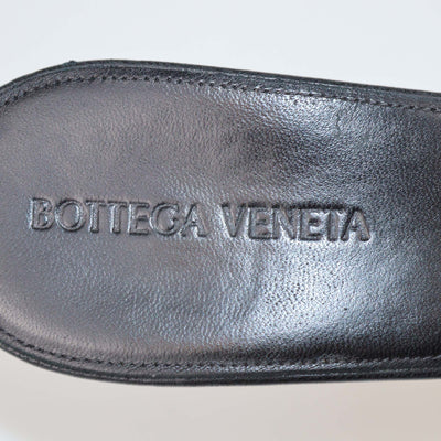Bottega Veneta Black Intrecciato Leather Lido Slide Sandals