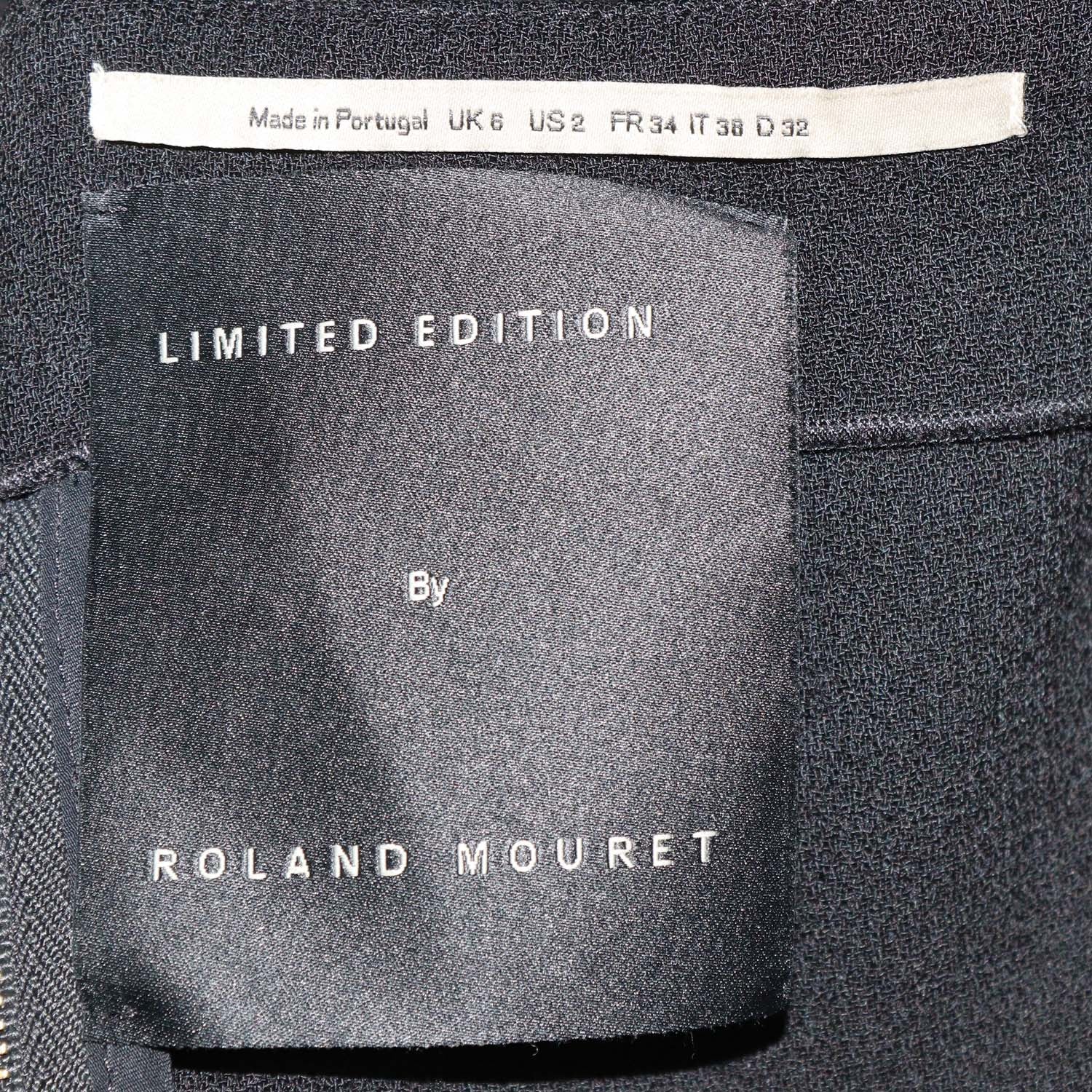 Roland Mouret Black Wool Blend Sleeveless Jumpsuit