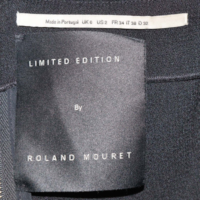 Roland Mouret Black Wool Blend Sleeveless Jumpsuit