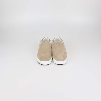 Hermes Beige Caramel Suede Kiddy Slip On Sneakers