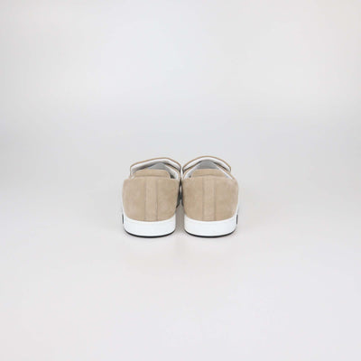 Hermes Beige Caramel Suede Kiddy Slip On Sneakers