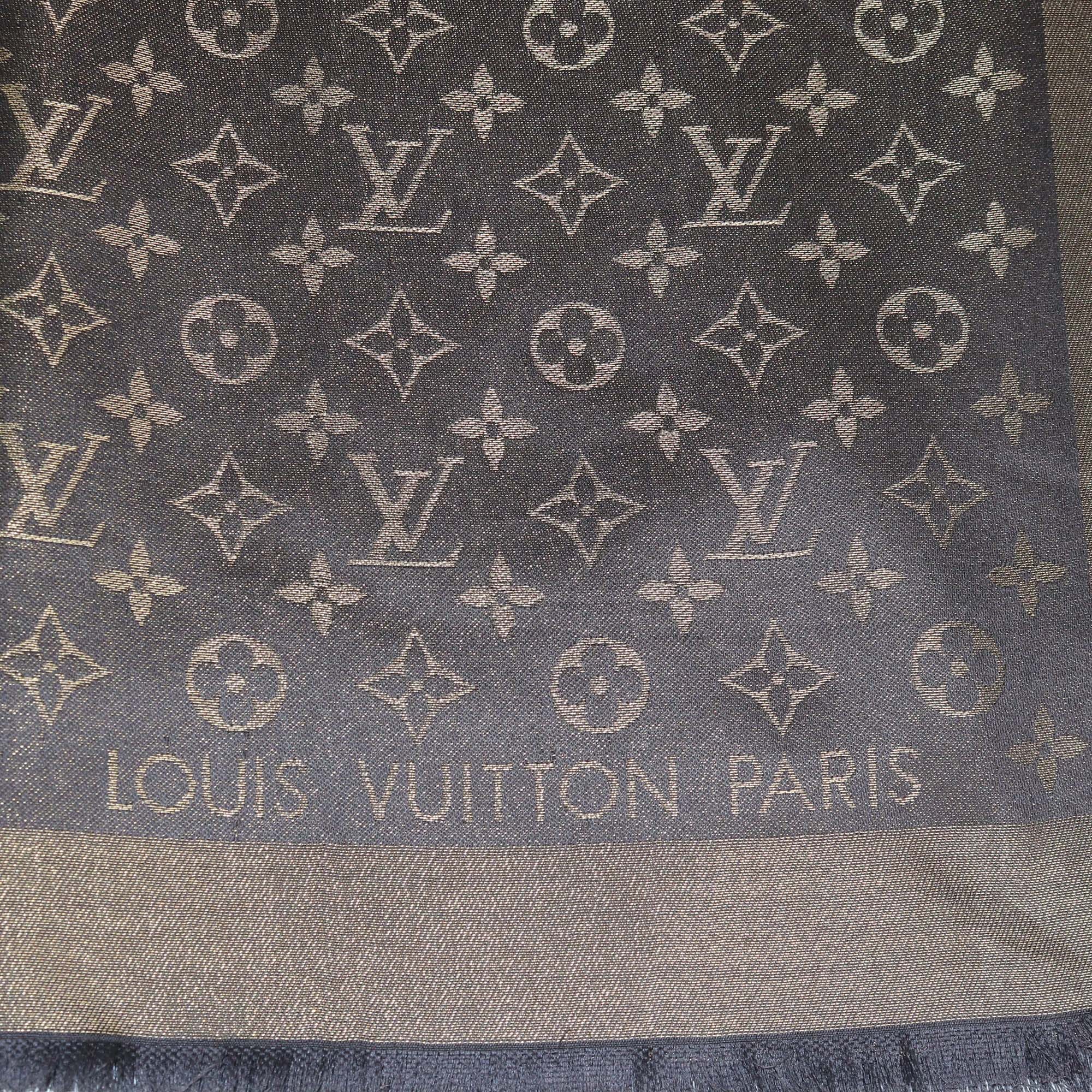 Louis Vuitton Metallic Brown/Gold Monogram Classic Shawl Womens Louis Vuitton 