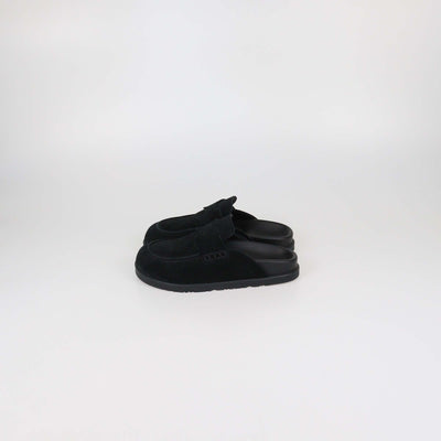 Hermes Black Suede Go Mules