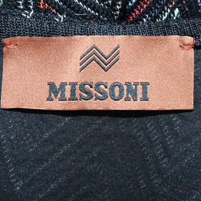 Missoni Multicolor Wool Knit Zig Zag V-Neck Sheath Dress