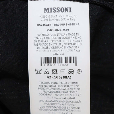 Missoni Multicolor Wool Knit Zig Zag V-Neck Sheath Dress