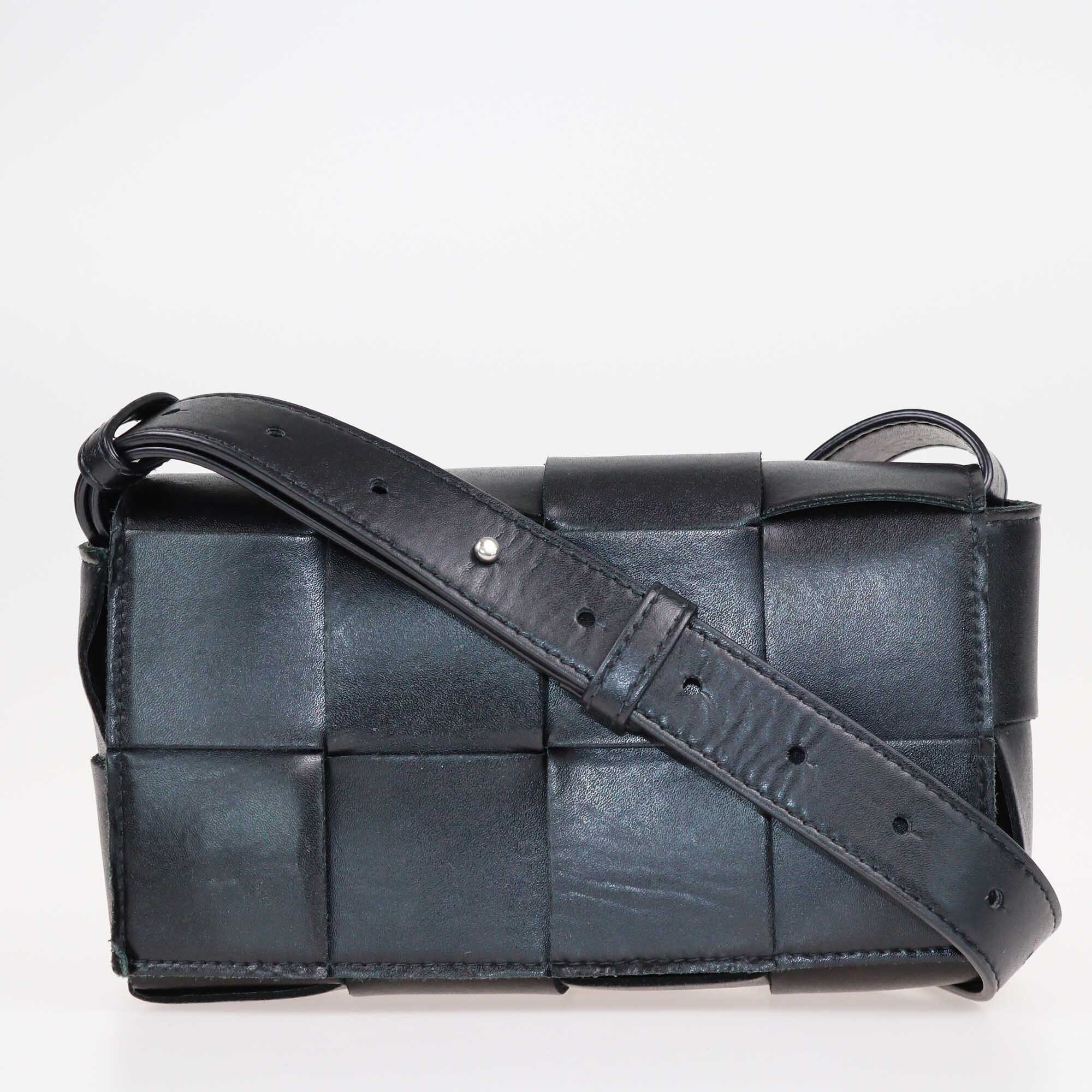 Bottega Veneta Black Intreccio Mini Cassette Belt Bag Bags Bottega Veneta 