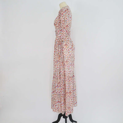 Marant Etoile Multicolor Floral Print Cotton Leoniza Midi Dress