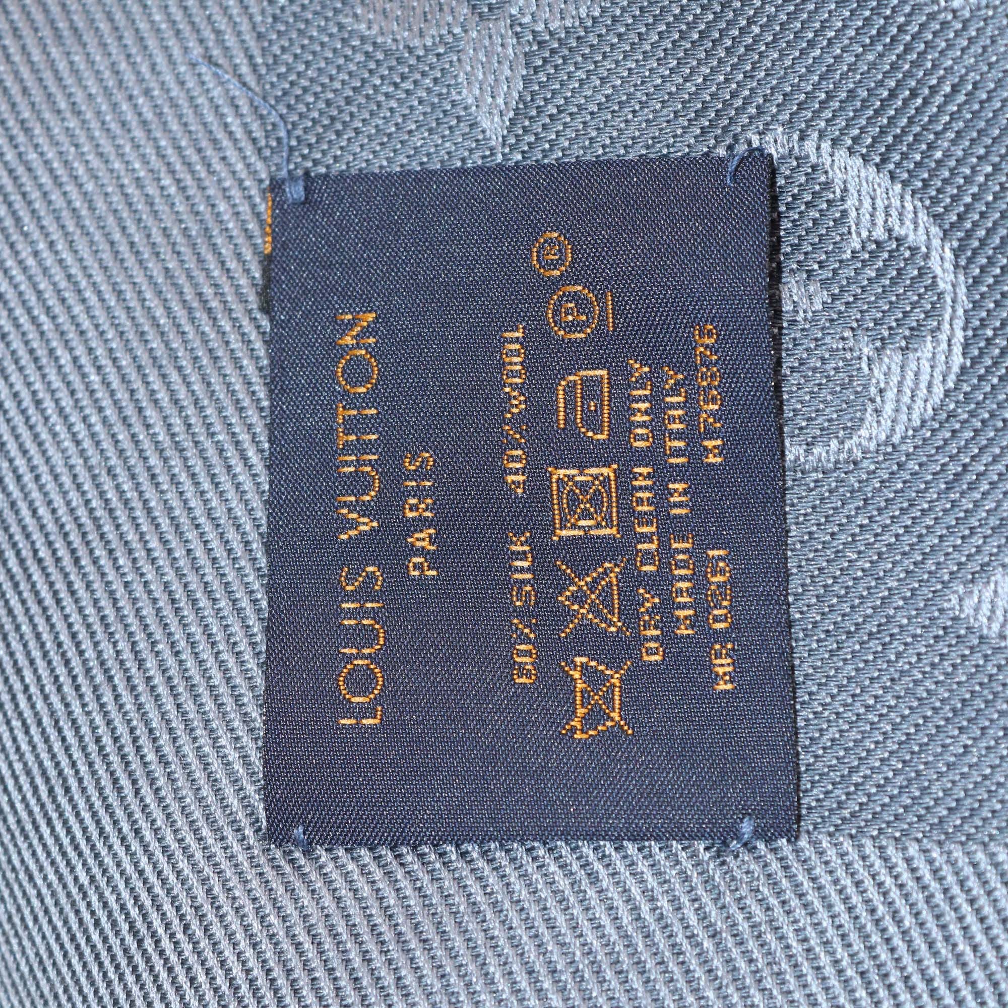 Louis Vuitton Carbone Monogram Classic Shawl Womens Louis Vuitton 